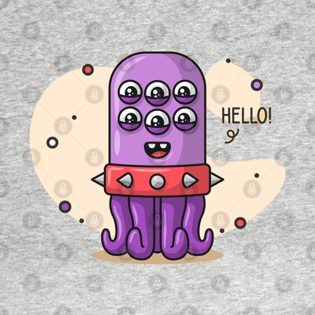 Meet cute little Monster by vectordiaries5